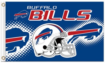 Nfl buffalo 지폐 3'x5 '폴리 에스테르 깃발 헬멧과 2 개의 지폐