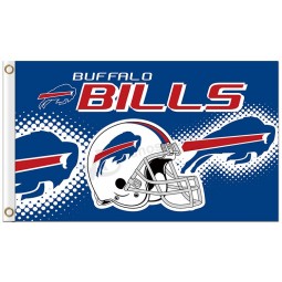 Nfl buffalo bill 3'x5'聚酯标志头盔和2张钞票