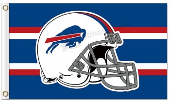 Nfl buffalo bill 3'x5'聚酯旗帜头盔带条纹