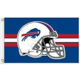 NFL Buffalo Bills 3'x5 'Polyester Fahnen Helm mit Streifen Mitte