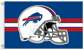 NFL Buffalo Bills 3'x5 'Polyester Fahnen Helm mit Streifen Mitte