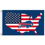 Nfl Büffel Rechnungen 3'x5 'Polyester kennzeichnet uns Karte