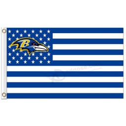 Nfl baltimore ravens 3'x5 'bandeiras de poliéster estrelas listras