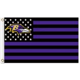 Benutzerdefinierte hoch-Ende nfl Baltimore Raben 3'x5 'Polyester Fahnen Sterne Streifen lila dunkel