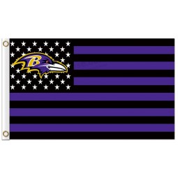 Benutzerdefinierte hoch-Ende nfl Baltimore Raben 3'x5 'Polyester Fahnen Sterne Streifen lila dunkel
