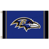 Benutzerdefinierte hoch-Ende nfl baltimore ravens 3'x5 'Polyesterflaggenlogo