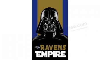 Custom high-end NFL Baltimore Ravens 3'x5' polyester flags empire