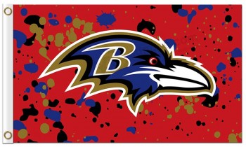 定制高-结束nfl baltimore ravens 3'x5'聚酯标志墨点