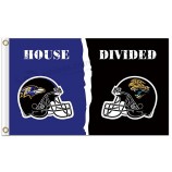 Nfl baltimore ravens 3'x5 'polyester fahnen haus geteilt mit jaguaren zu verkaufen