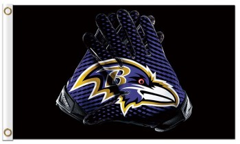 Nfl baltimore ravens 3'x5'涤纶旗手套出售