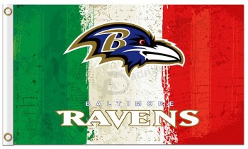 Nfl baltimore ravens 3'x5 'полиэфирные флаги три цвета для продажи