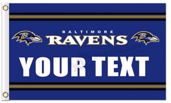 Nfl baltimore ravens 3'x5 'poliéster sinaliza o seu texto para venda