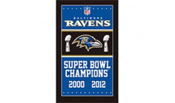 Custom high-end NFL Baltimore Ravens 3'x5' polyester flags super bowl champions
