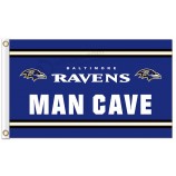Benutzerdefinierte hoch-Ende nfl baltimore Raben 3'x5 'Polyester Fahnen Mann Höhle