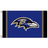 Benutzerdefinierte hoch-Ende nfl baltimore ravens 3'x5 'Polyester kennzeichnet vertikale sripes