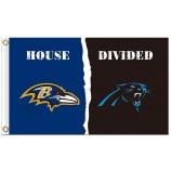 Benutzerdefinierte hoch-Ende nfl Baltimore Raben 3'x5 'Polyester Fahnen Haus geteilt