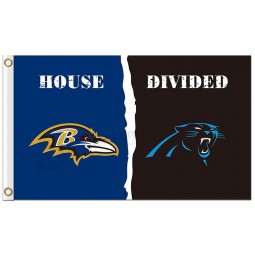 Custom high-end NFL Baltimore Ravens 3'x5' polyester flags house divided