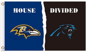 Custom high-end NFL Baltimore Ravens 3'x5' polyester flags house divided