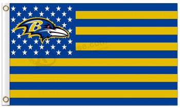 定制高-结束nfl baltimore ravens 3'x5'涤纶旗星条纹