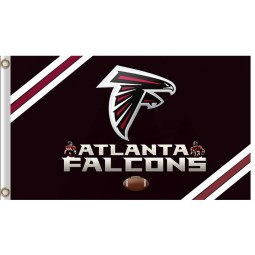 Benutzerdefinierte hoch-Ende nfl atlanta falcons3'x5 'Polyester Flagge mit zwei Linien an den Ecken