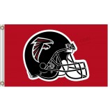 Benutzerdefinierte hoch-Nfl atlanta falcons3'x5 'Polyester Flaggenhelme flatwise