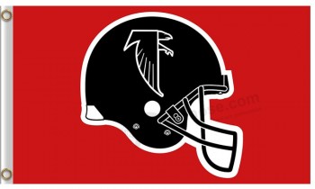 定制高-结束nfl亚特兰大falcons3'x5'聚酯旗帜helment站立