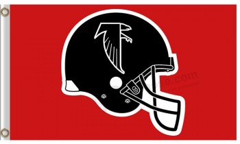 Custom high-end NFL Atlanta Falcons3'x5' polyester flag helment standing