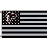 Benutzerdefinierte hoch-Ende nfl atlanta falcons3'x5 'Polyester Flagsterne graue Streifen