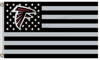 Custom high-end NFL Atlanta Falcons3'x5' polyester flag stars gray stripes
