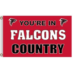 Benutzerdefinierte hoch-Ende nfl atlanta falcons3'x5 'Polyester Flagge Falken Land