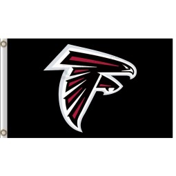 Benutzerdefinierte hoch-Ende nfl atlanta falcons3'x5 'Polyester Flagge großes Logo in der Mitte