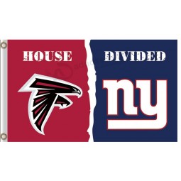 Benutzerdefinierte hoch-End nfl atlanta falcons3'x5 'Polyester Flagge Haus geteilt Riesen