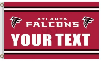 Alto personalizzato-End nfl atlanta falcons3'x5 'poliestere segnala il tuo testo