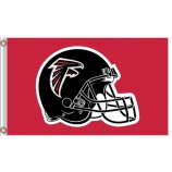 Benutzerdefinierte hoch-Ende nfl atlanta falcons3'x5 'Polyester Flagge großer Helm