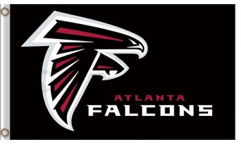 定制高-结束nfl atlanta falcons3'x5'聚酯旗帜左侧大徽标