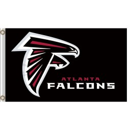 Benutzerdefinierte hoch-Ende nfl atlanta falcons3'x5 'Polyester Flagge großes Logo auf der linken Seite