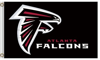 Personalizado alto-End nfl atlanta falcons3'x5 'bandera de poliéster con el logo grande a la izquierda