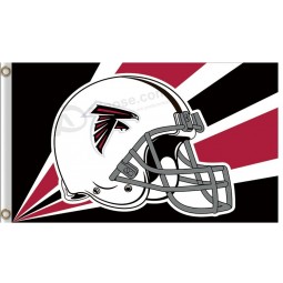 Custom high-end NFL Atlanta Falcons3'x5' polyester flag helment  radioactive rays