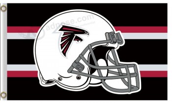 定制高-结束nfl atlanta falcons3'x5'聚酯旗帜头盔
