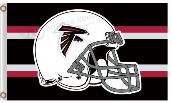 Custom high-end NFL Atlanta Falcons3'x5' polyester flag helmet