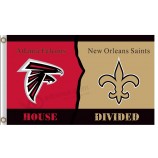 Benutzerdefinierte hoch-Ende nfl atlanta falcons3'x5 'Polyester Flagge gegen Heilige