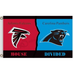 Custom high-end NFL Atlanta Falcons3'x5' polyester flag house divided with panthers