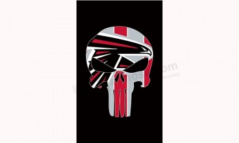 Custom high-end NFL Atlanta Falcons3'x5' polyester flag SKULL
