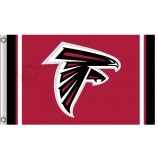 Benutzerdefinierte billige nfl atlanta falcons3'x5 'Polyester Flagge Streifen rechts und links