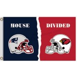 Benutzerdefinierte billige nfl arizona kardinäle 3'x5 'polyester flagge geteilt mit patrioten