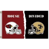 Benutzerdefinierte billige nfl arizona kardinäle 3'x5 'polyester flagge mit siants geteilt