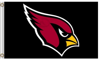 Aangepaste goedkope nfl Arizona kardinalen 3'x5 'polyester vlag grote vogel logo