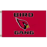 Benutzerdefinierte billige nfl arizona kardinäle 3'x5 'polyester flagge vogel bande mit kleinen logo