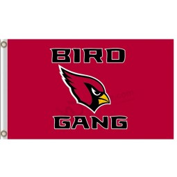 Benutzerdefinierte billige nfl arizona kardinäle 3'x5 'polyester flagge vogel bande mit kleinen logo