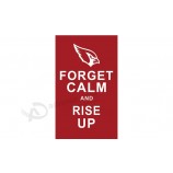 Custom cheap NFL Arizona Cardinals 3'x5' polyester flag forget calm and rise up